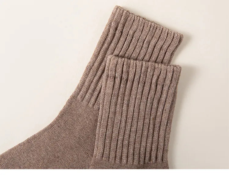 Calcetines térmicos para mujer, de felpa gruesa con forro polar, cómodos y cálidos para otoño e invierno